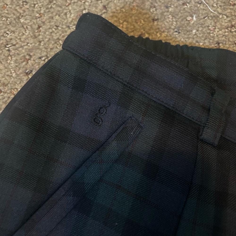 VINTAGE 98% VIRGIN WOOL Women’s Gardeur Black and Green Plaid Trousers